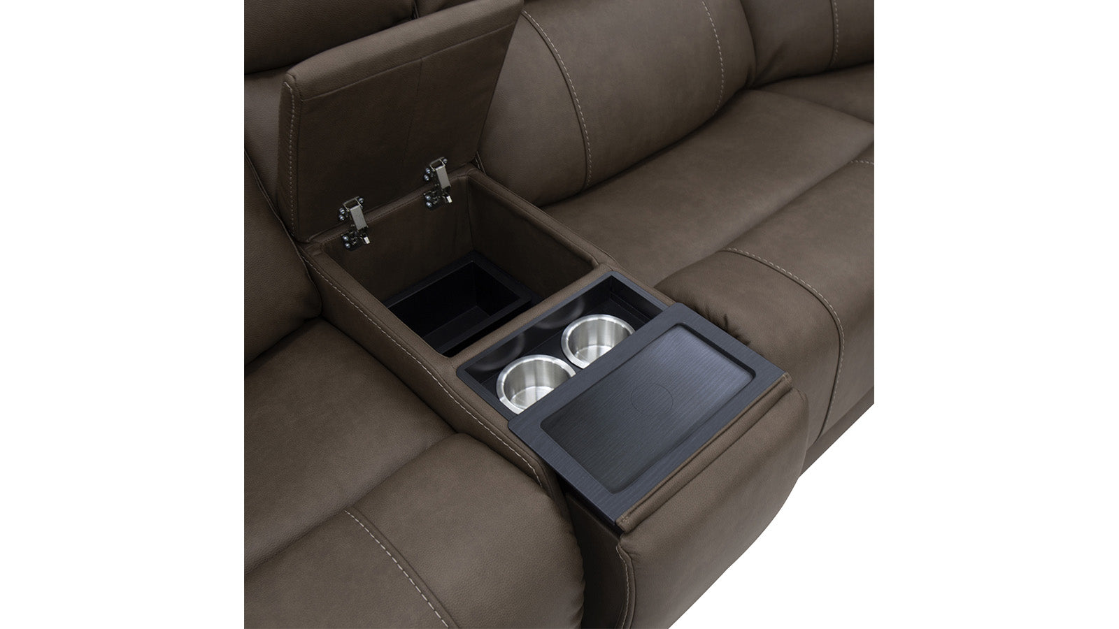 Loveseat Cougar Cappuccino P3  c/Consola Reclinable Eléctrico