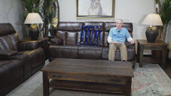 RECLINABLE MESQUITE MARRÓN ELÉCTRICO 