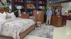 Estructura de cama moderna de madera maciza de arce «Red Hawk Valley» en tamaño king