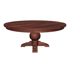 San Gabriel 72” Round Rustic Cherry Pedestal Dining Table