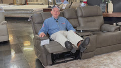MacZcliner Dark Grey P6 3-Piece Power Reclining Lift Assist Loveseat with Console | Gallery Furniture