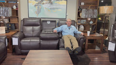 Cloud Nine Stitch Brown Leather P5 Power Reclining Sofa