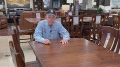 Galveston Solid Maple Wood Asbury Stain Expandable Dining Table