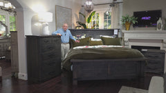 Ironwood Amish Solid Wood Grey Nightstand