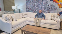 Seneca 3pc Left Side Facing Sectional | Modern Sectional Sofa | Gallery Furniture
