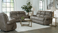 Living room with gray sofa set and decorative elements