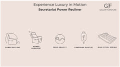 Secretariat Brown P2 Leather Power Recliner
