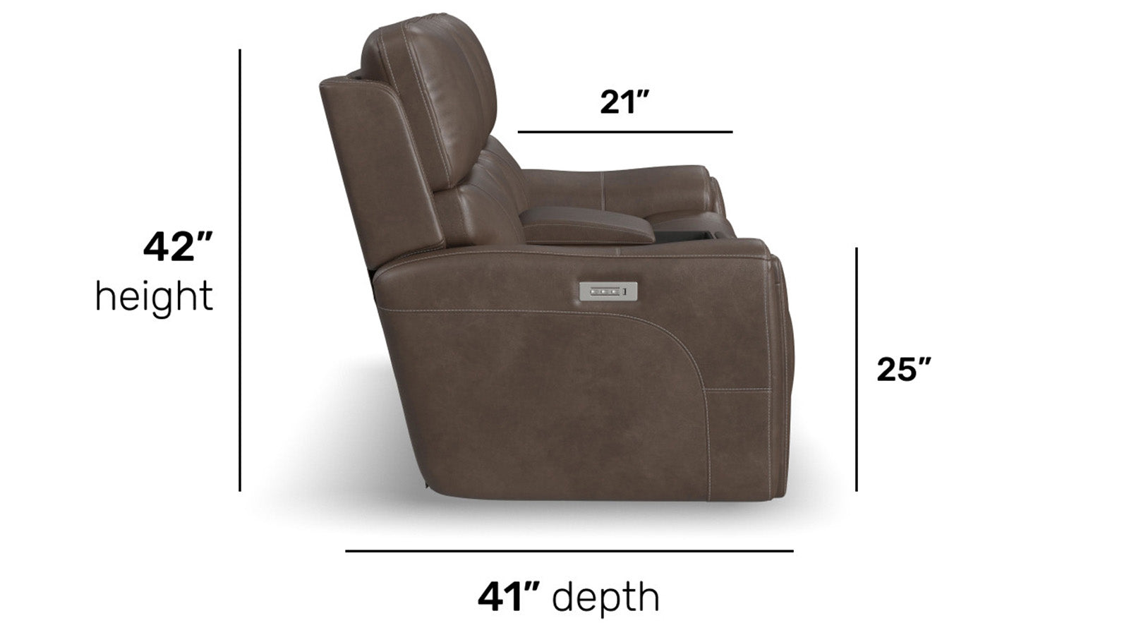 Loveseat Cougar Cappuccino P3  c/Consola Reclinable Eléctrico