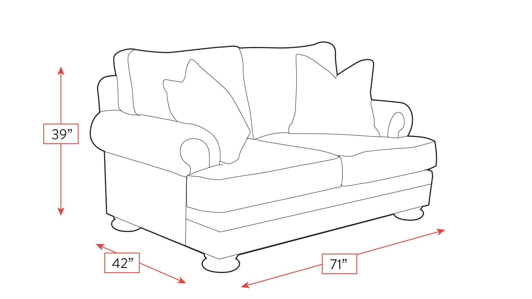 Foster Grey Loveseat