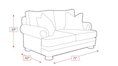 Foster Grey Loveseat