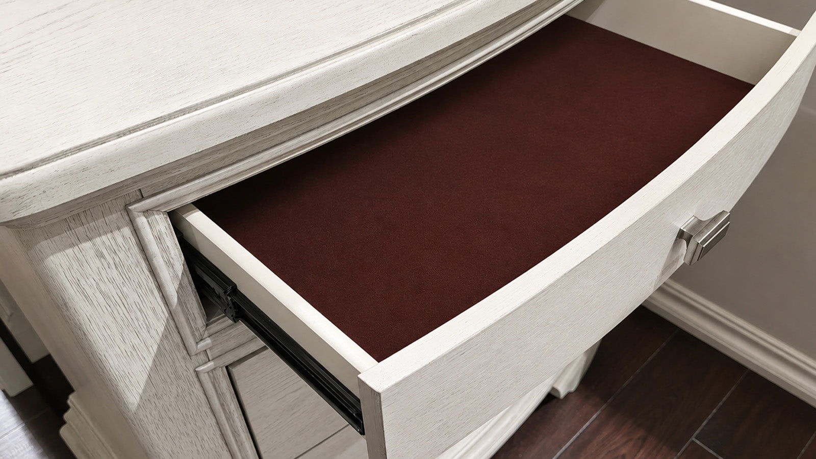 Whalen Brushed White Tech Night Stand