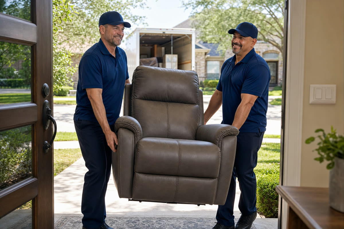 Gallery Furniture delivery setup