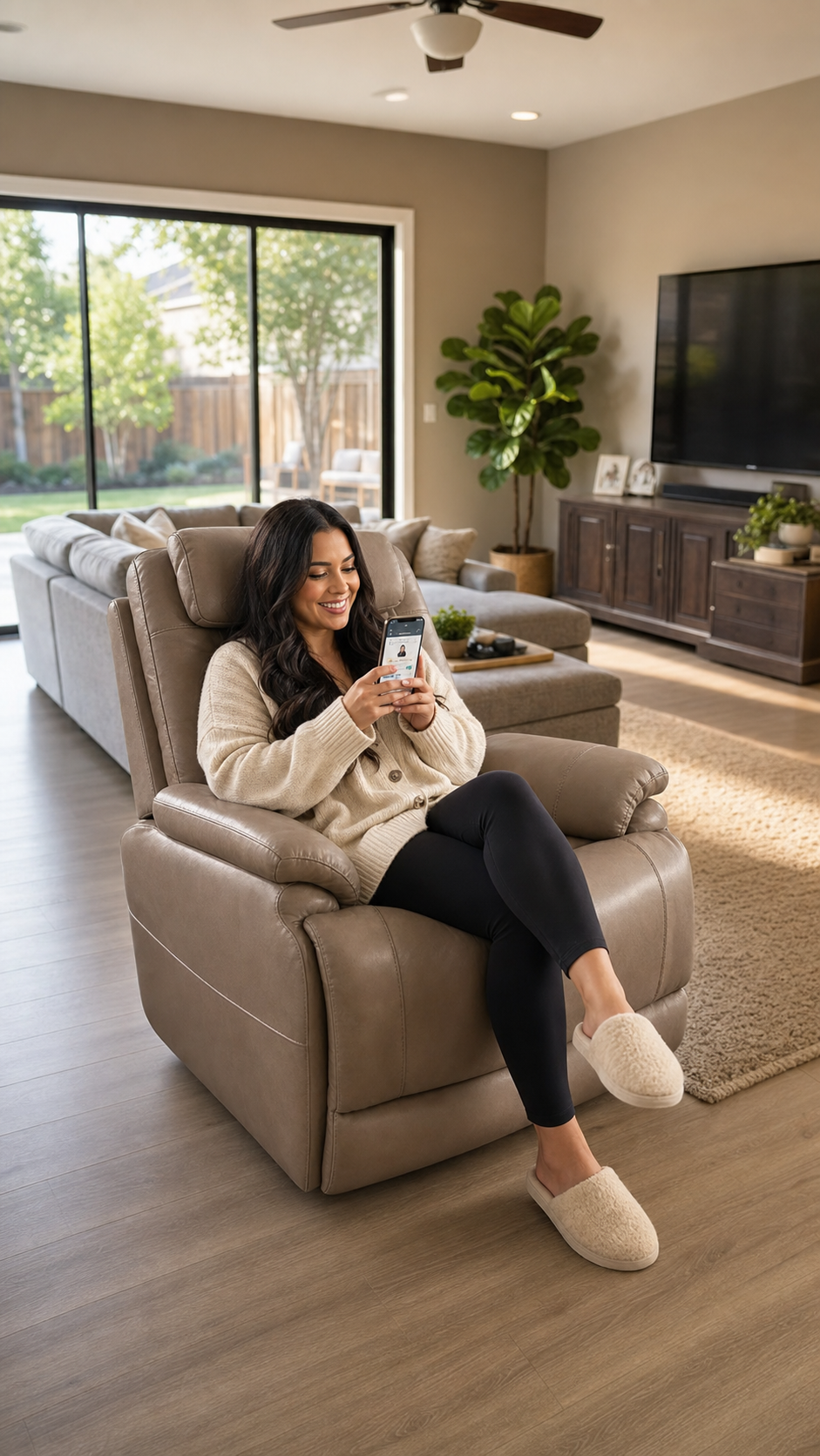 Woman relaxing in a MacZcliner Rejuvenation Chair
