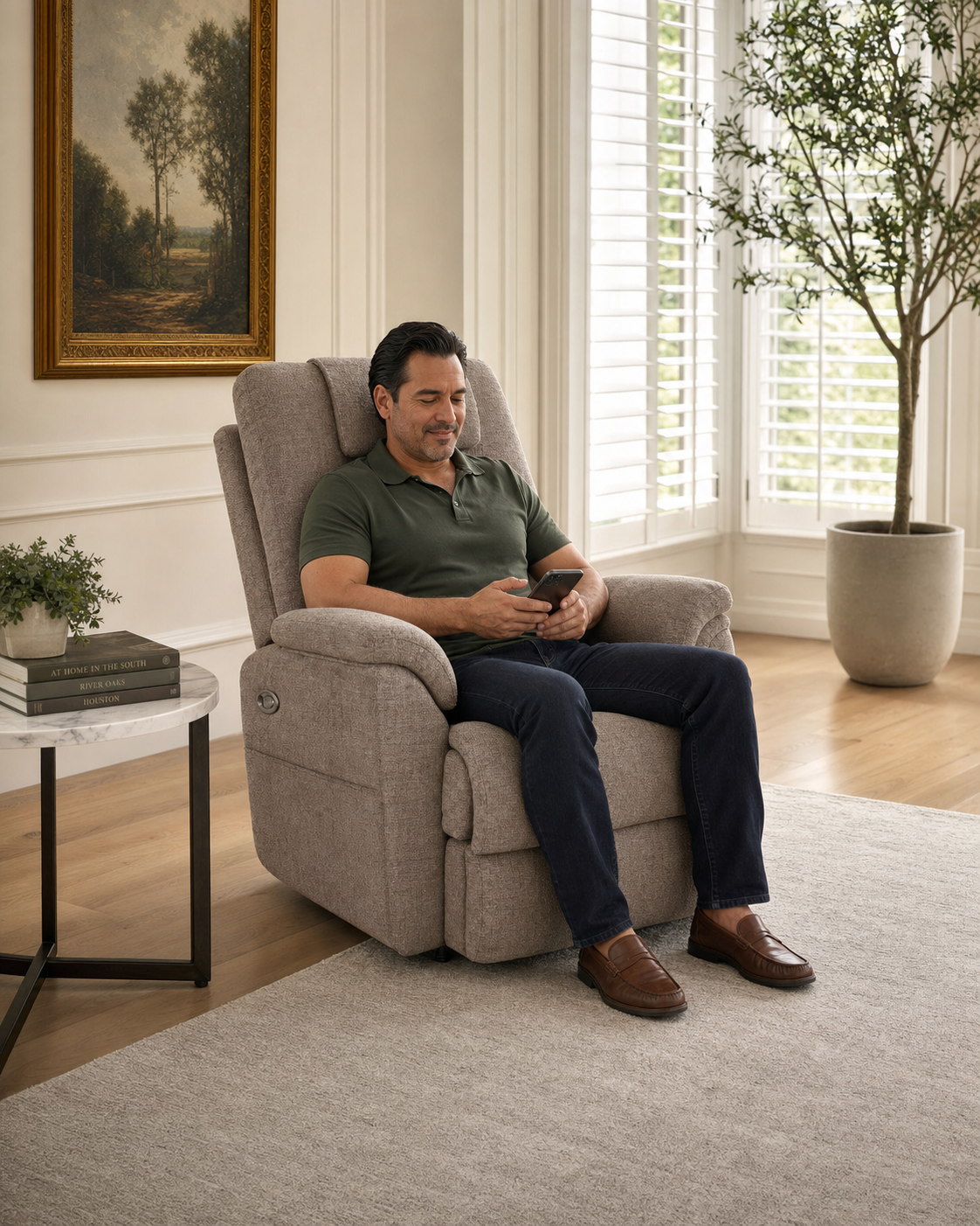Woman relaxing in a MacZcliner recovery chair